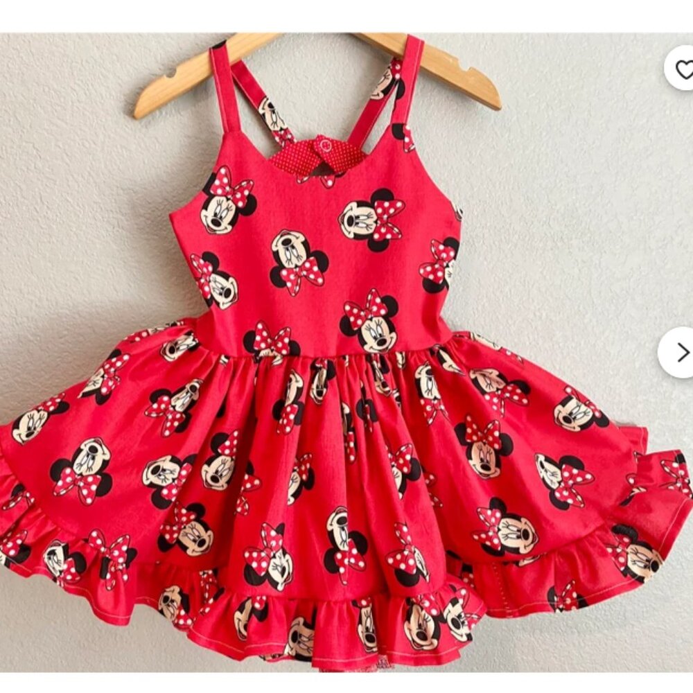 MINNIE MOUSE CUSTOM MADE DRESS FROM ETSY SIZE 5 KIDS